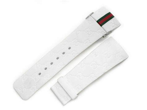 gucci white rubber strap watch|Gucci leather watch strap replacement.